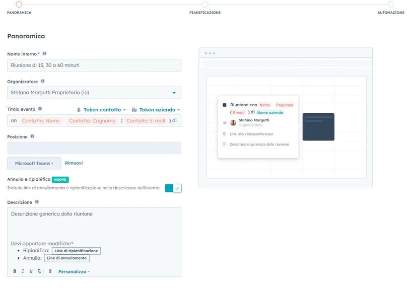 Academy - Calendario - Programmazione - Panoramica