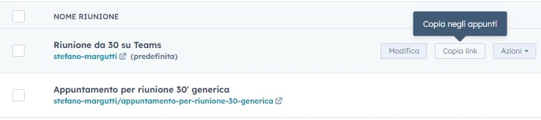 Academy - Calendario - Programmazione - Pianificazione link Copy