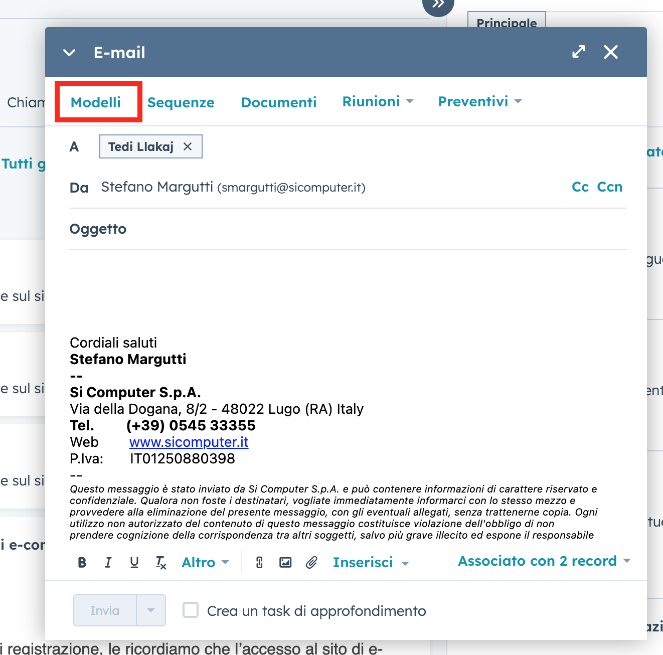 HubSpot - E-mail screenshot