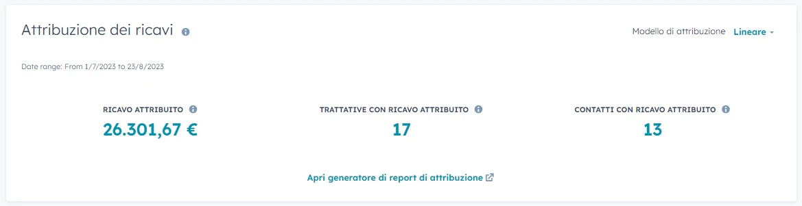 Academy - Clienti Tiepidi - Attribusione ricavi