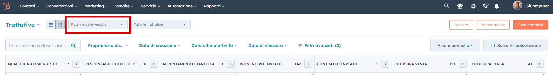 pipeline delle vendite